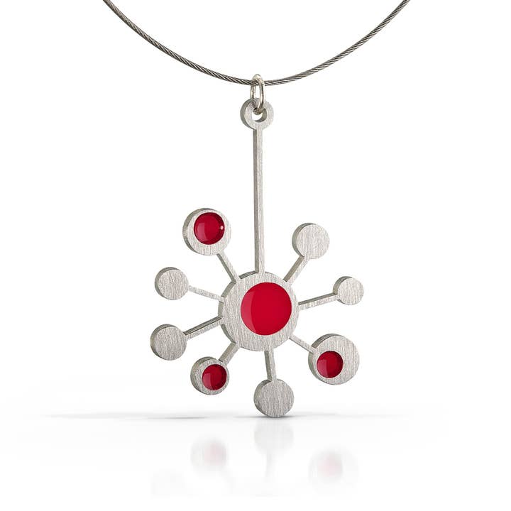 atom necklace for wholesale by Spark Metal Studio