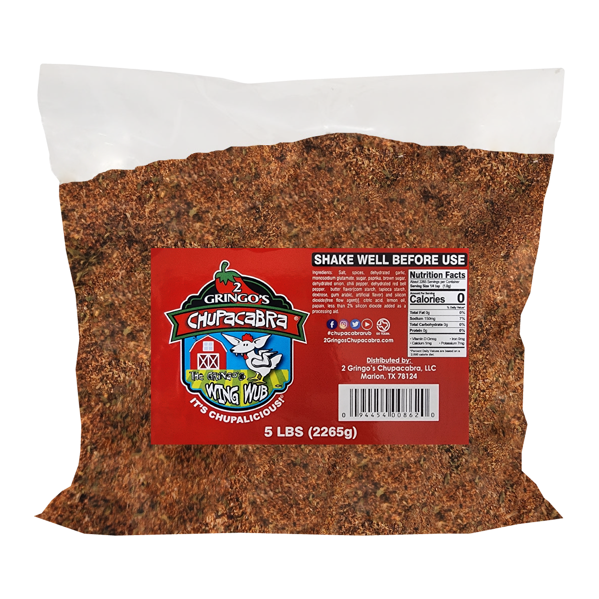 2 Gringos Chupacabra - Wholesale Dried Spice Mix - 5 LB BULK SEASONING9