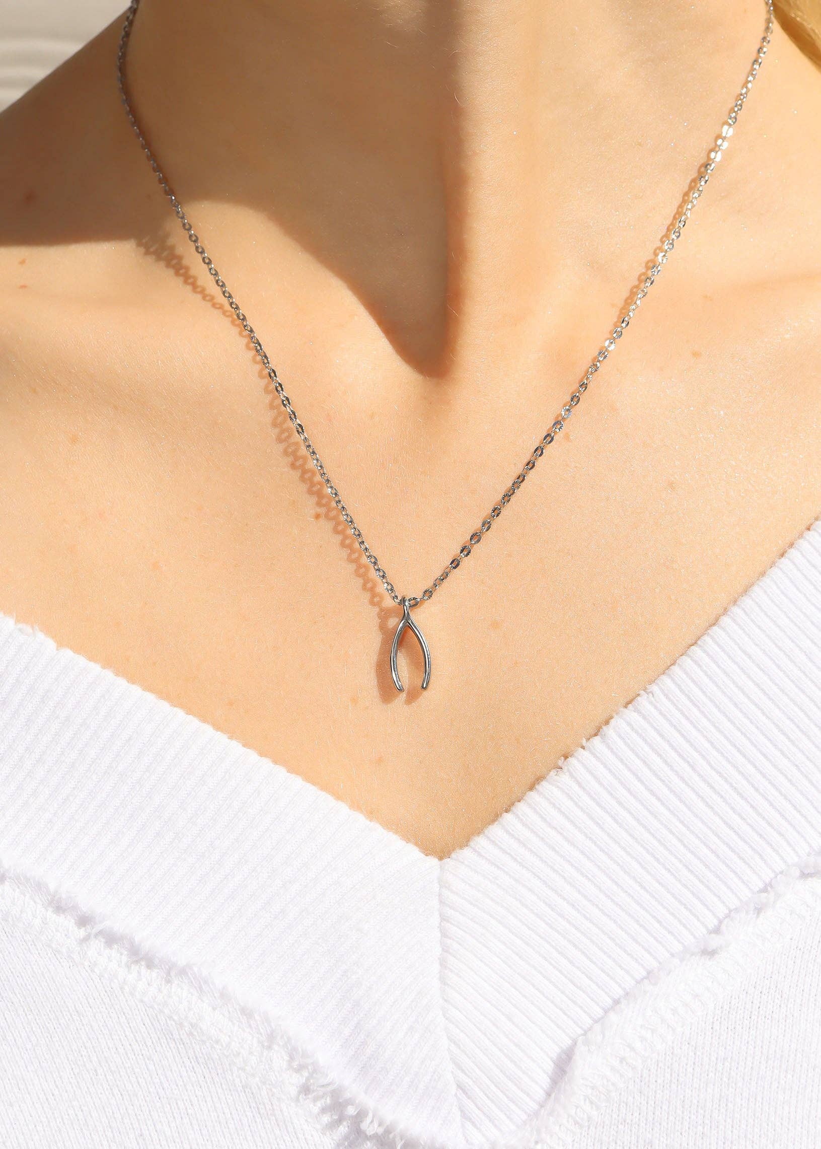 WJW – wholesale Individual charm/pendant – 18K Gold PVD Stainless Steel Wishbone Charm5