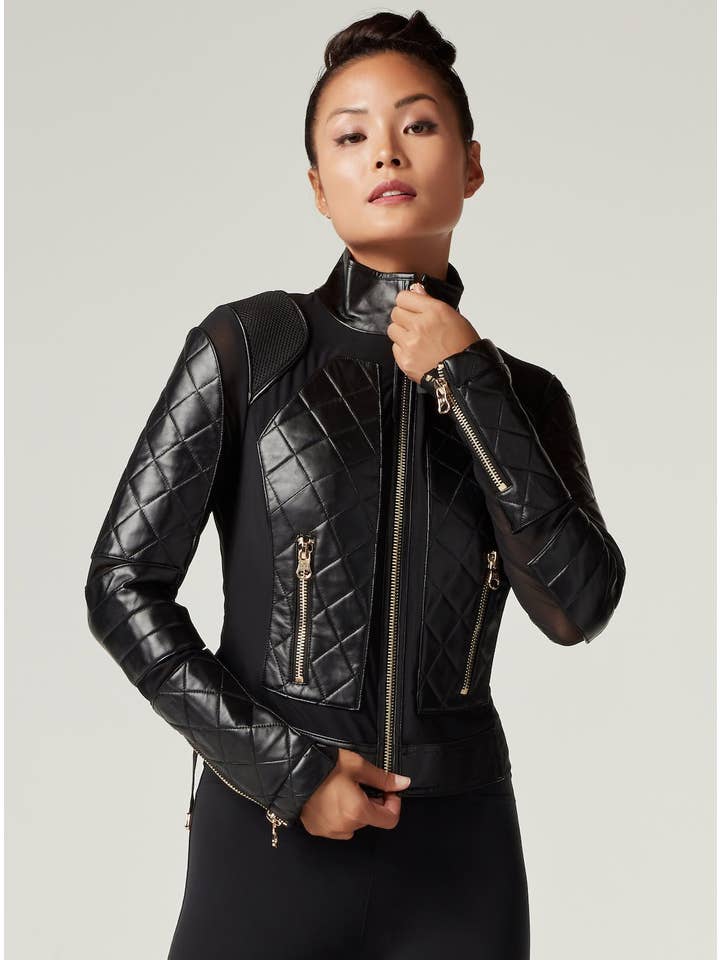 Sort-Guld Mesh Moto Jakke - Guldbeklædning (JLS) for engroshandel på Faire1