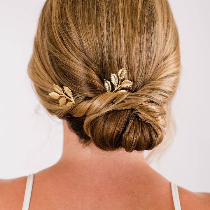 A Pocket of Posies - Wholesale Bobby Pin - Women's - Branch Bobby Pin - Antiqued Brass - two piece3