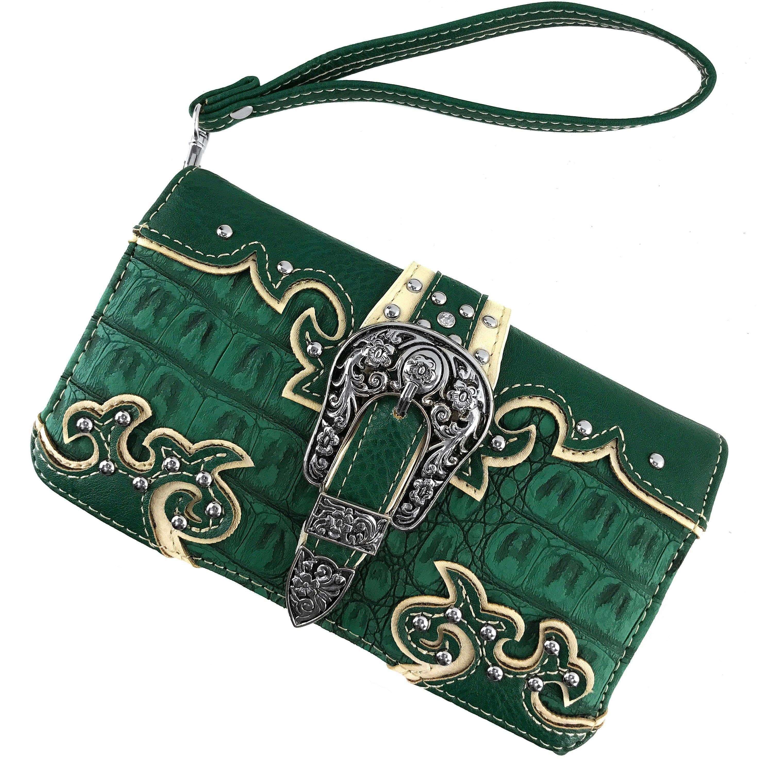 Lunar Deer - Vente Portefeuille – femme - Portefeuille à bandoulière à boucle en cuir PU croc10