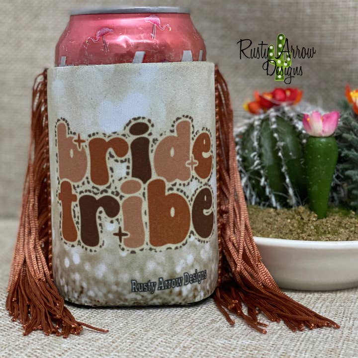 Regular Bride Tribe Fringe Koozie for wholesale by RAD Wholesale