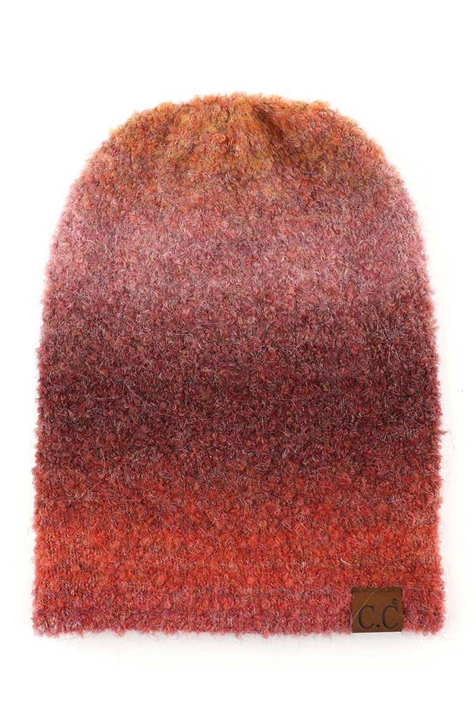 Hana - Wholesale Beanie - Women's - C.C Multi Color Ombre Mohair Cuff Beanie13