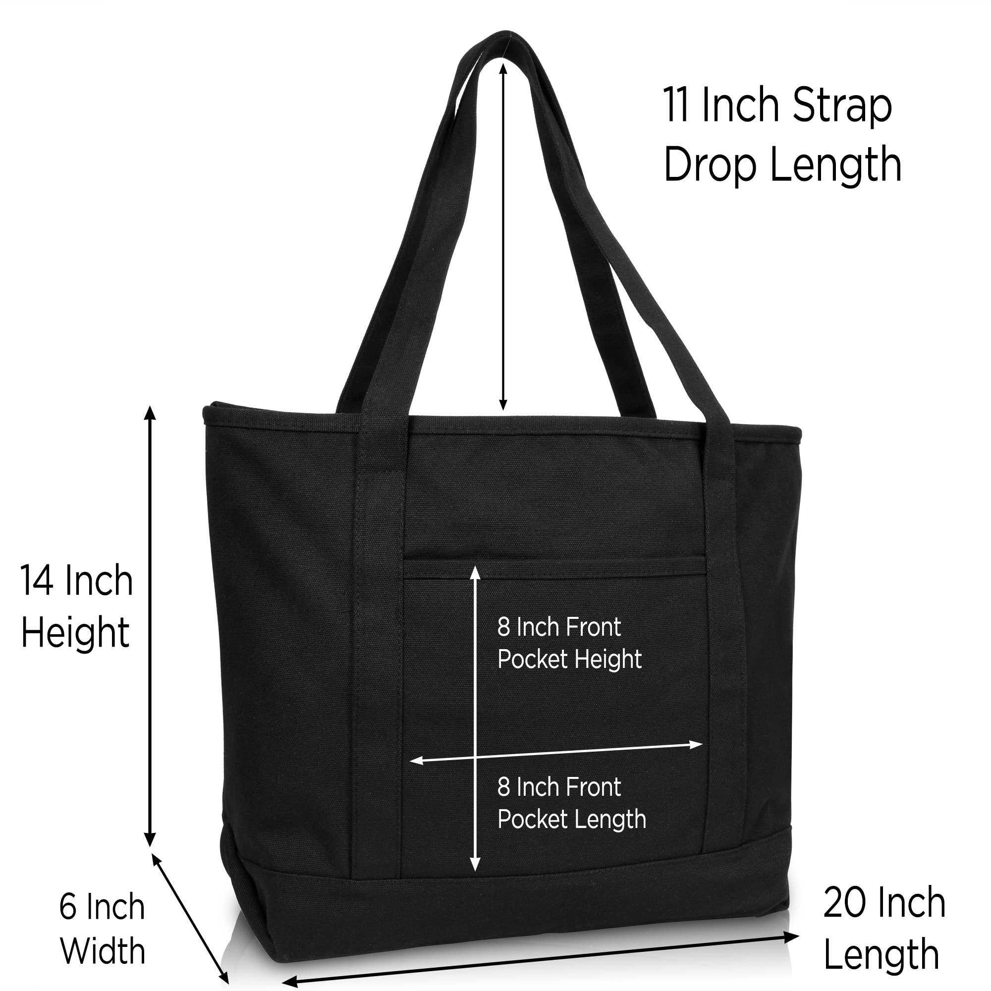 Dalix – wholesale Tote bag – Women's – DALIX 20" Solid Color Cotton Canvas Shopping Tote Bag1