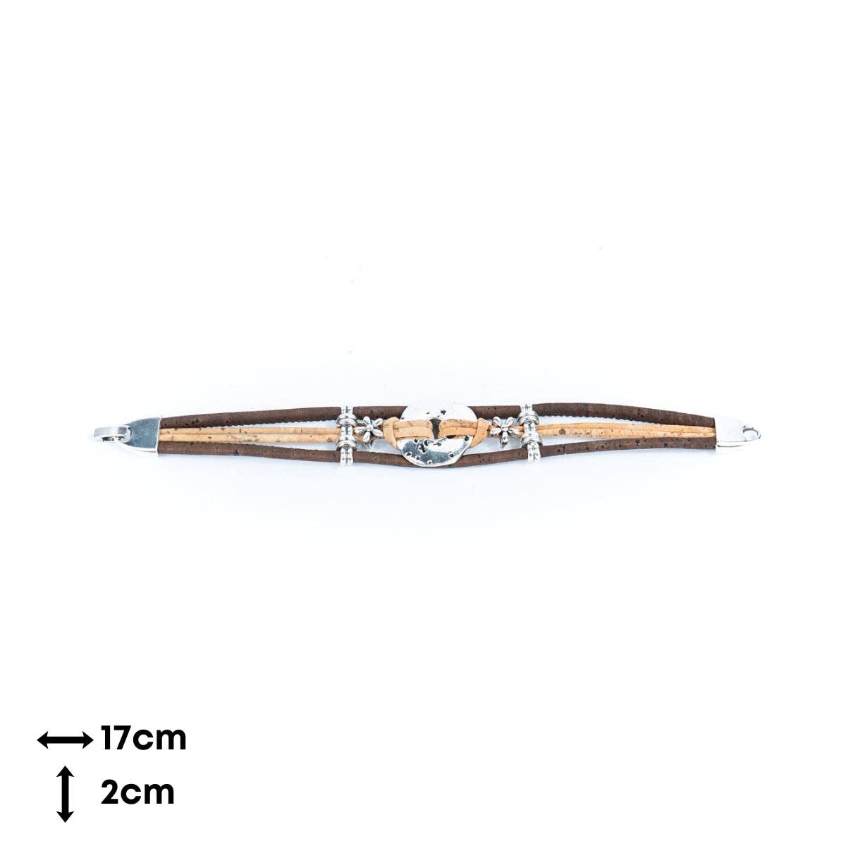 Meninas Bonitas Cork - Wholesale Bangle Bracelet - 3mm natural and colored cork wire and alloy hardware handmade women's fashion bracelet DBR-046-MIX-57