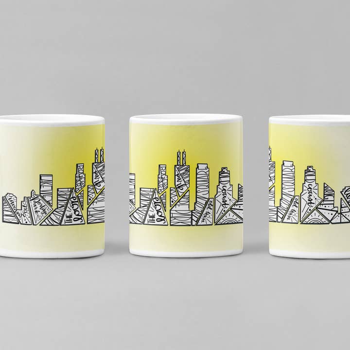 Chicago Neighborhoods Coffee Mug for wholesale by Black Cat Bazaar