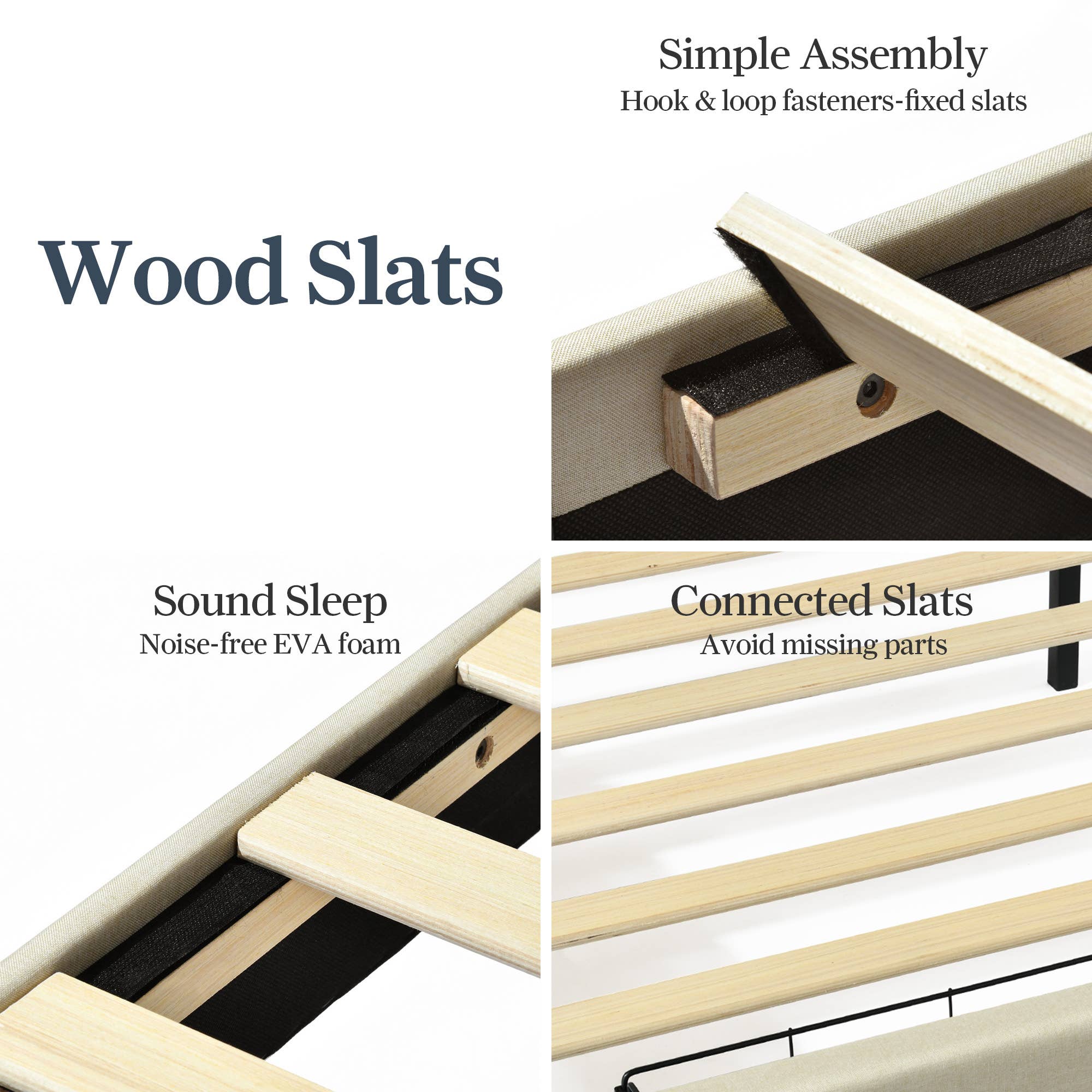 HOMYCASA DESIGN INC - Wholesale Bed - Twin Upholstered Storage Bed Frame with USB Ports - Beige5