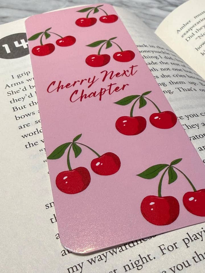 Cherry Bookmark | Bookish Pun, Romance Reader Gift for wholesale by Press & Print Co