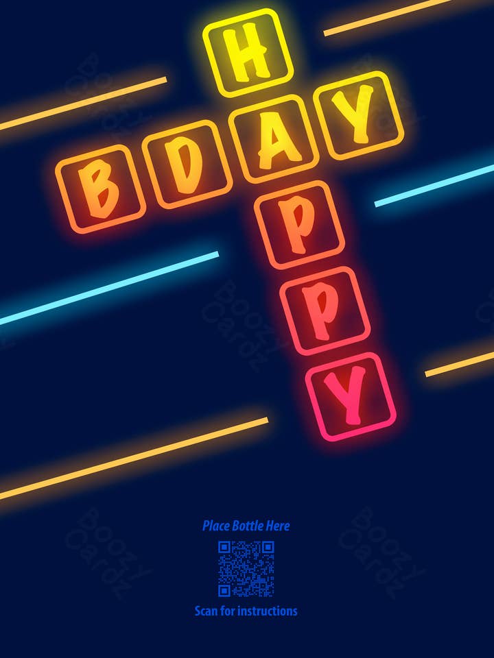 HAPPY BDAY for wholesale by Boozy Cardz