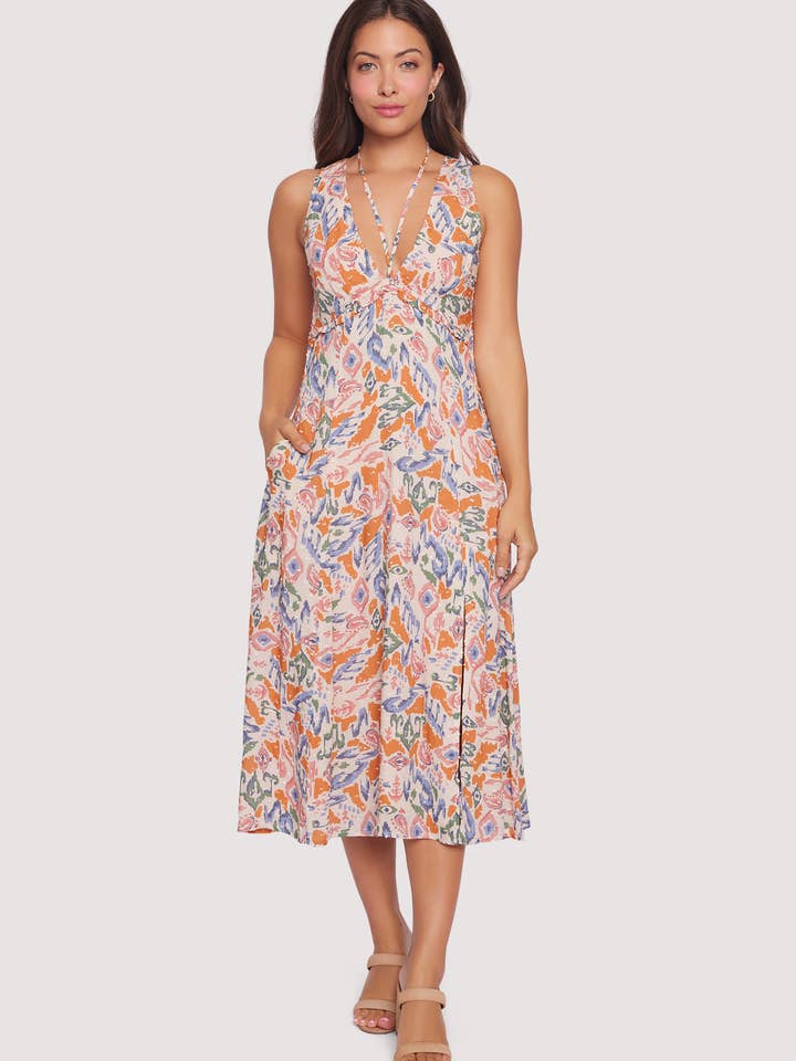 Athens Adventure Midi Dress - Abstract Swiss Dot Summer for wholesale by Lost + Wander