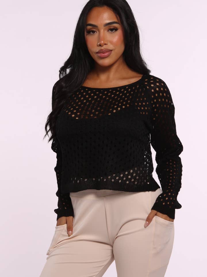 Pullover-trøjetop med off skulder til kvinder for engroshandel hos REDFINCH APPAREL INC