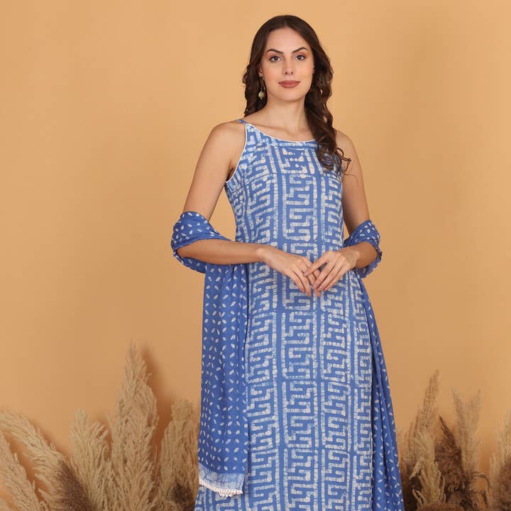 Handcrafted in Batik 3 Pc Suit Set and other Purchase Wholesale kurti set. Free Returns & Net 60 Terms on Faire trending on Faire.