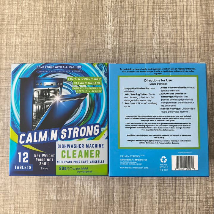 CALM N STRONG - Vendita all'ingrosso Capsule per lavastoviglie - Pastiglie per la pulizia della lavastoviglie, confezione da 12