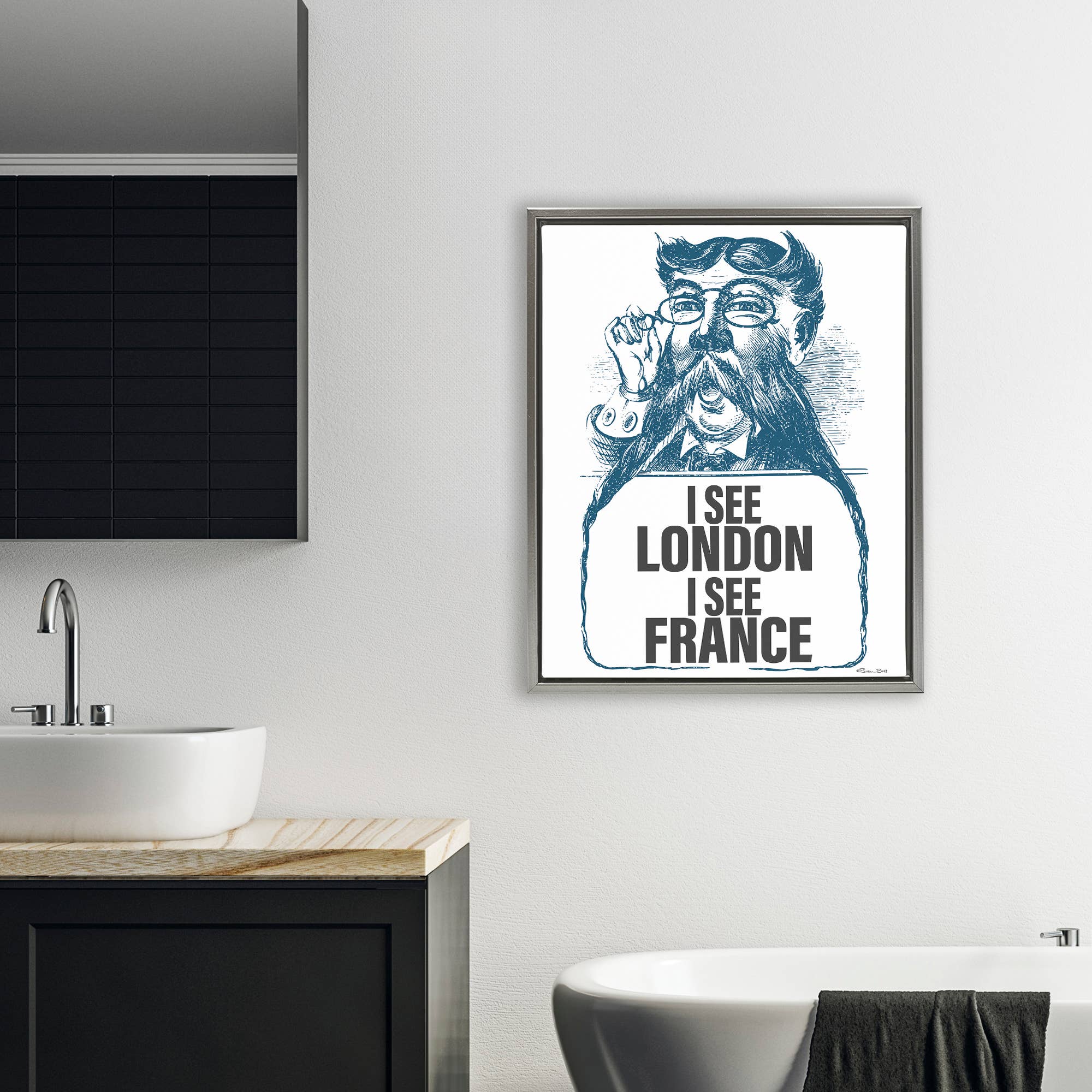 Stupell Industries - Wholesale Wall Sign - I See London & France - Framed Wall Art5