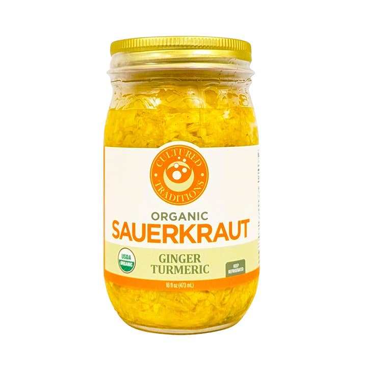 SAUERKRAUT - GINGER TURMERIC, ORGANIC for wholesale by CULTURED TRADITIONS