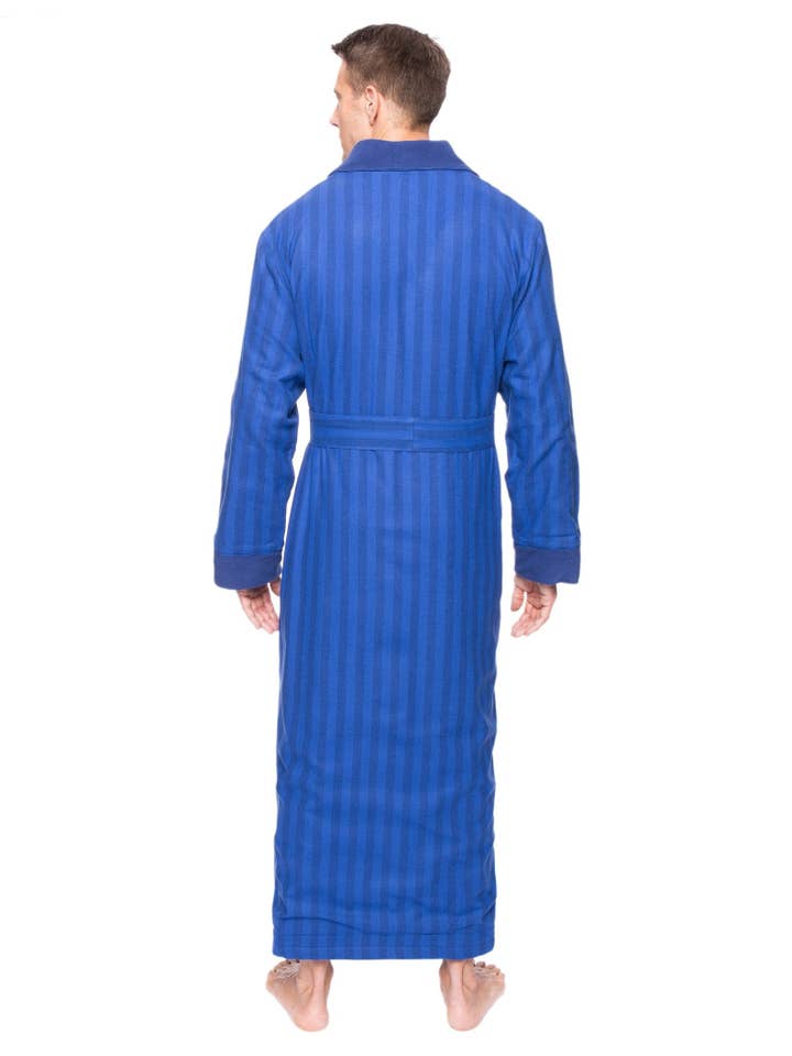 Noble Mount - Wholesale Robe – Men's - Men's Premium 100% Cotton Flannel Fleece Lined Robe33