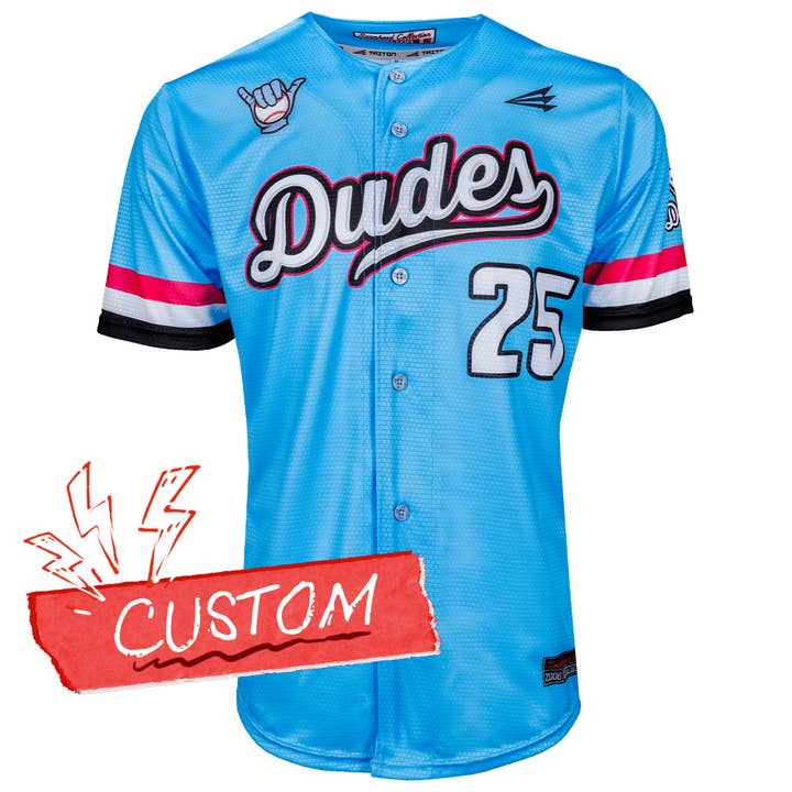 Dudes Lifestyle Baseball Jersey *CUSTOM* for wholesale by Seamhead Swag