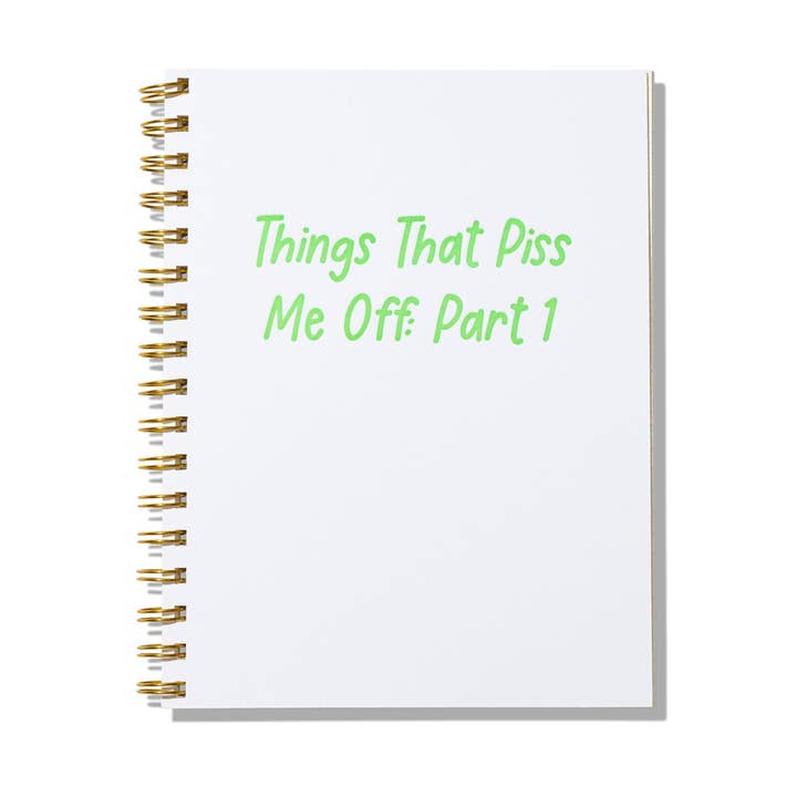 La Folie Press - Vendita all'ingrosso Quaderni - Cose che mi fanno arrabbiare: Parte 1 Quaderno grande con caratteri tipografici0