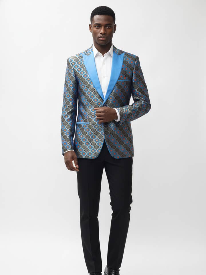 Mens Modern Jacquard Casual Blazer for wholesale by Masculine Moda