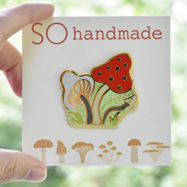 So Handmade - Wholesale Lapel Pin/Button - Mushroom Enamel Pin0