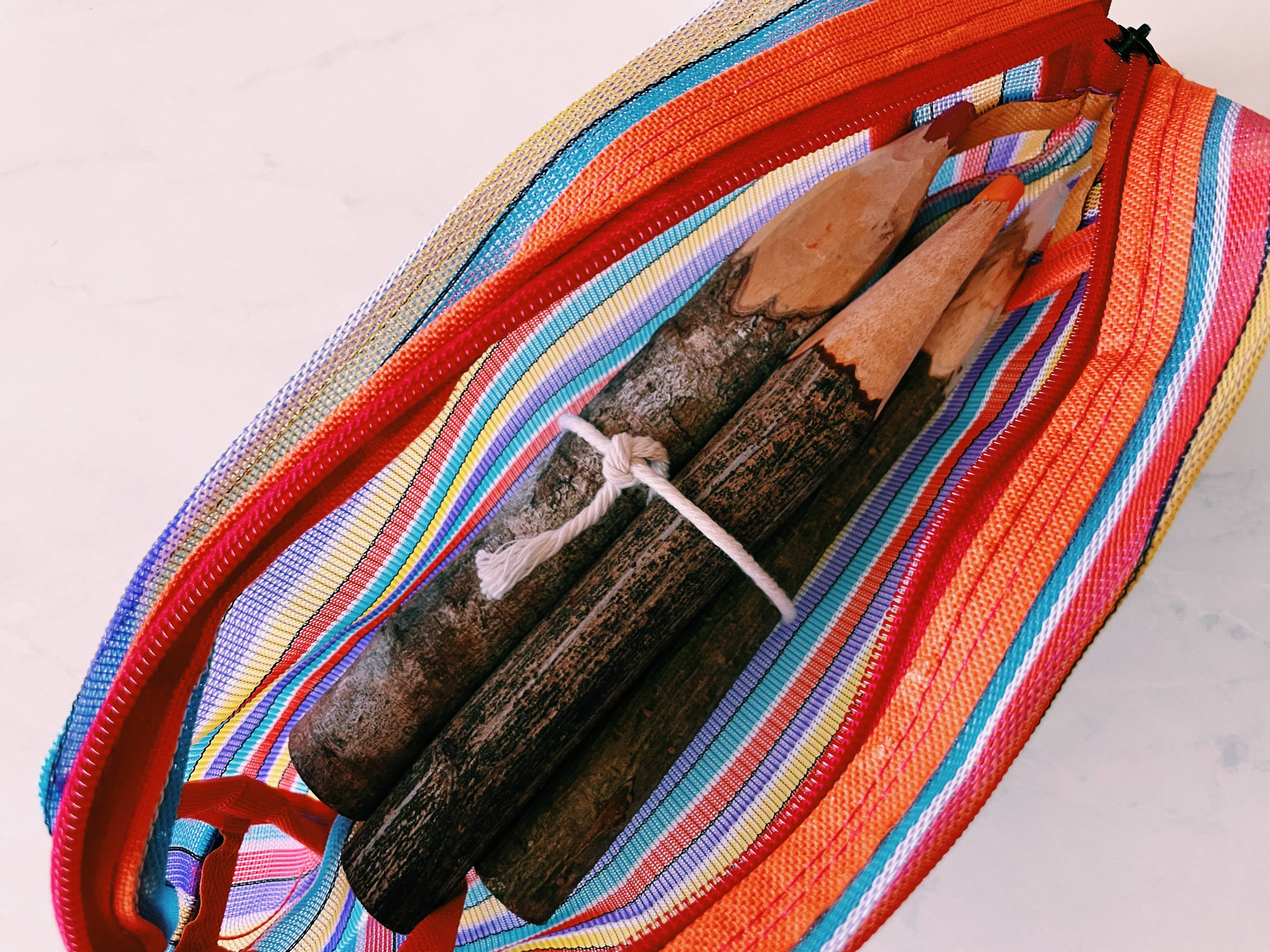 Pura Vida – Großhandel Schmink-/Kosmetiktasche – Kosmetiktasche und Federmäppchen aus mexikanischem Netz8