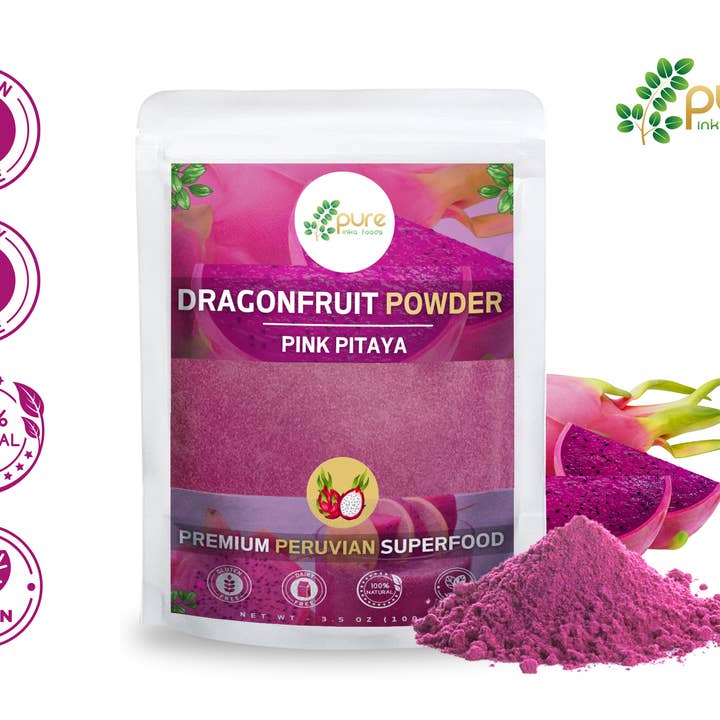 Pure Inka Foods Canada - Wholesale Protein/Superfood Powder - Dragon Fruit Powder (1KG) 10 Packs1