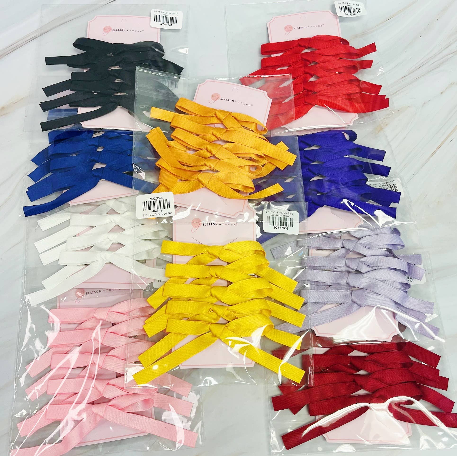 Ellison+Young - Wholesale Hair Clip - Women's - Solid Bow Hair Clip Set Of 511