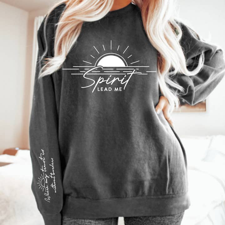 TEELUX - Wholesale Sublimation Transfer - (shirt not included) Spirit Lead Me - in WHITE - Screen print Transfer3