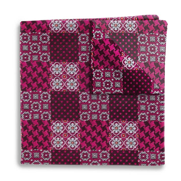 Ellis Square Rosa - Fazzoletto da Taschino per la vendita all'ingrosso da parte di Beau Ties of Vermont