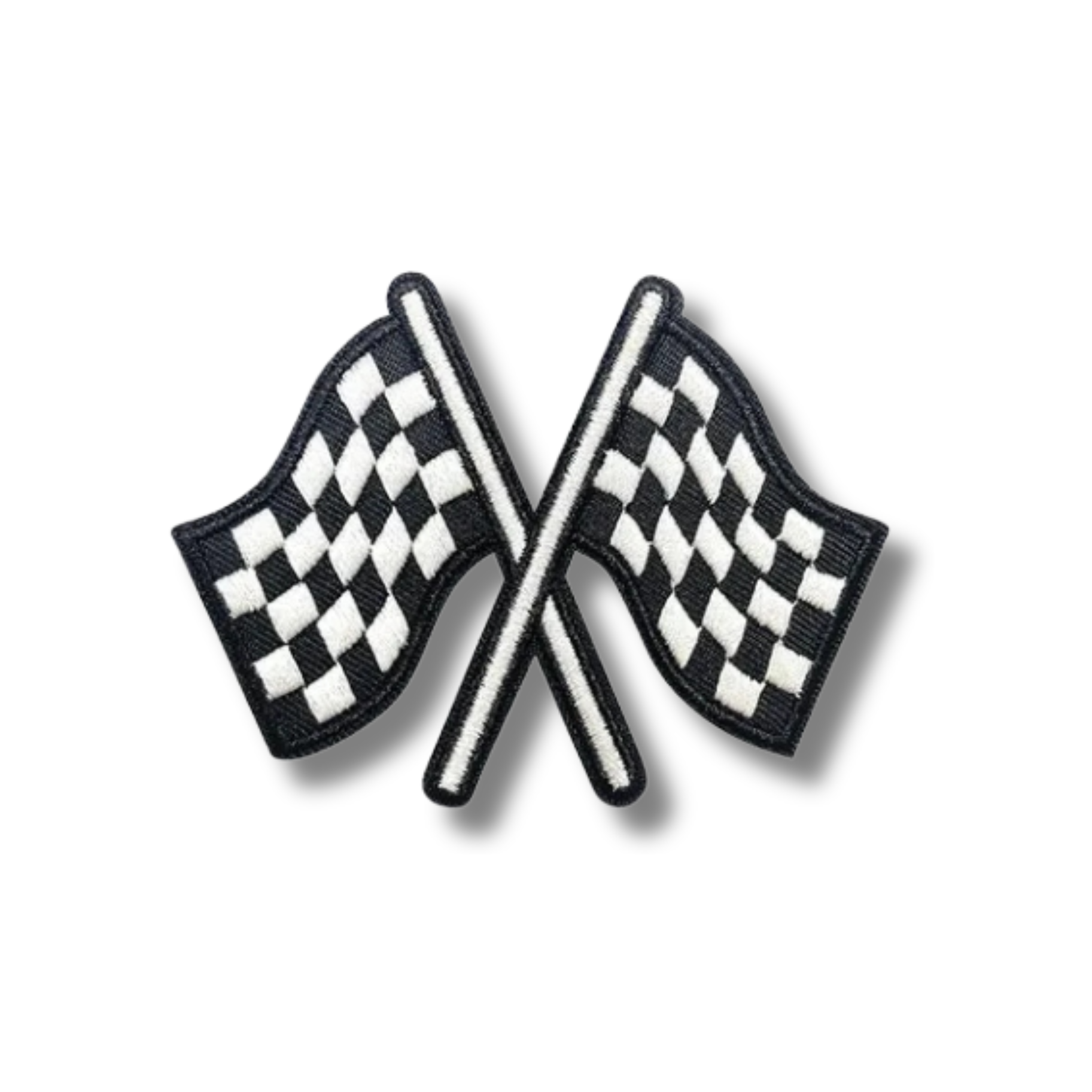 Love, Paige Designs - Wholesale Patch - Checkered Flag Embroidered Iron On Patch0