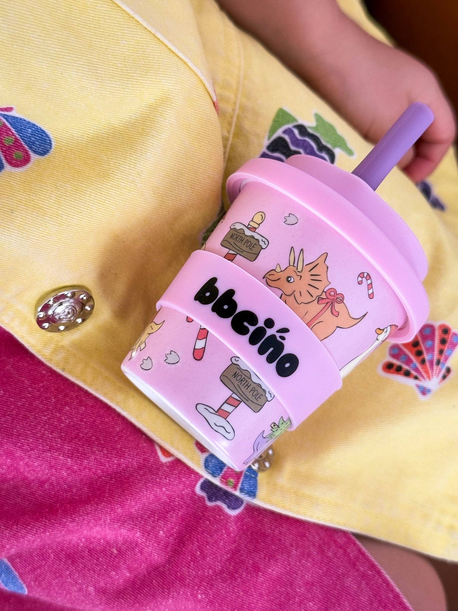 BBcino - Wholesale Drinking Glass/Cup - Kids & Baby - Santa’s Little Sipper in Pink - 120ml (STRAW INCLUDED)3