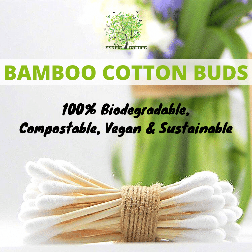 Enable Nature - Wholesale Cotton Swab/Q-Tip - Bamboo Ear Buds Set of 23