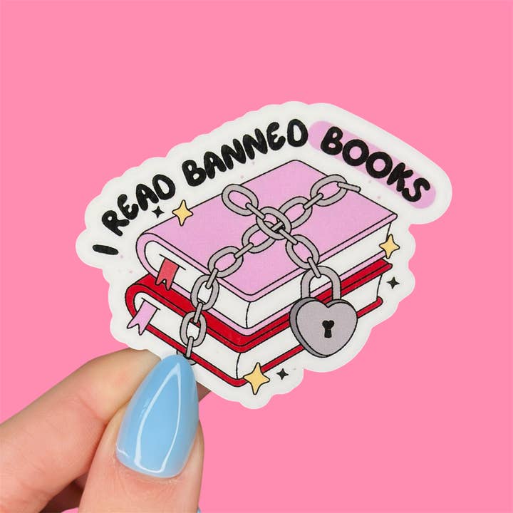 Adesivo Eu li livros proibidos por atacado de Hailey Liz Designs