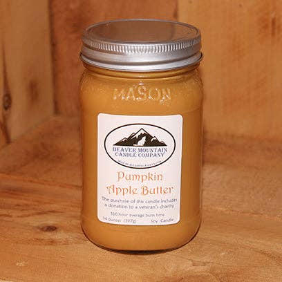 Pumpkin Apple Butter Soy Candle for wholesale by Beaver Mountain Candle Company