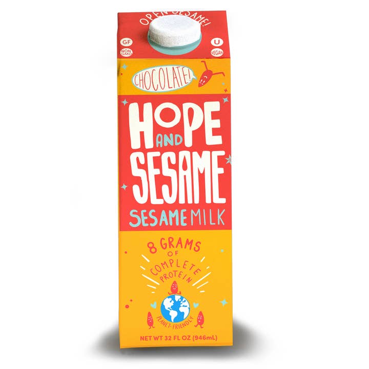 Chocolate Non-GMO Sesame Milk for wholesale by Hope and Sesame