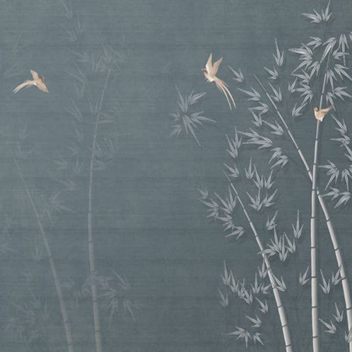 GK Home Decor - Vente Papier peint - Papier peint démontable floral foncé, aquarelle, forêt asiatique3