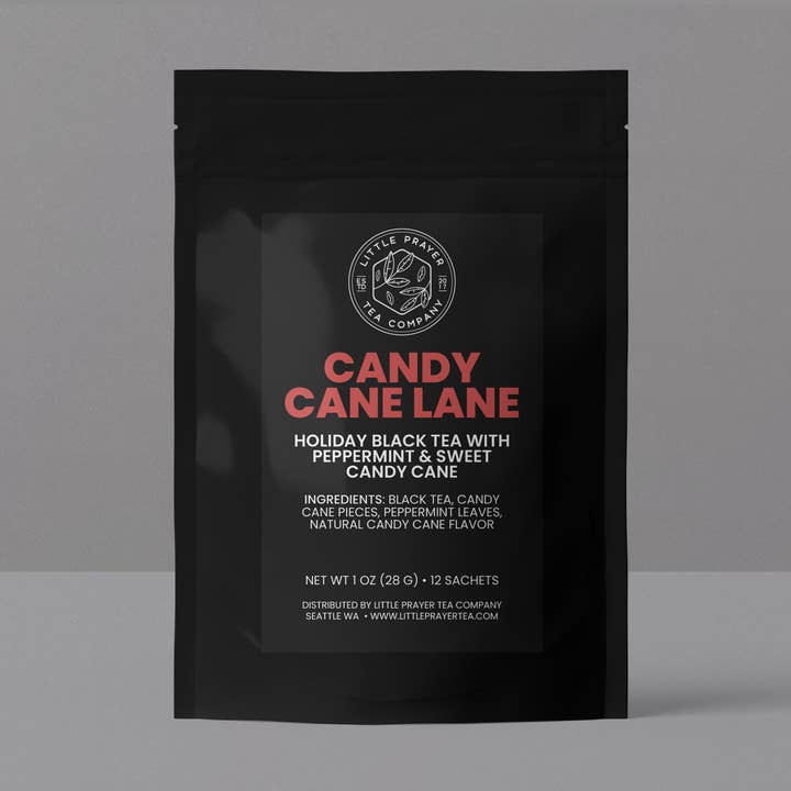 Candy Cane Lane Tea Bags for wholesale by Little Prayer Tea Company