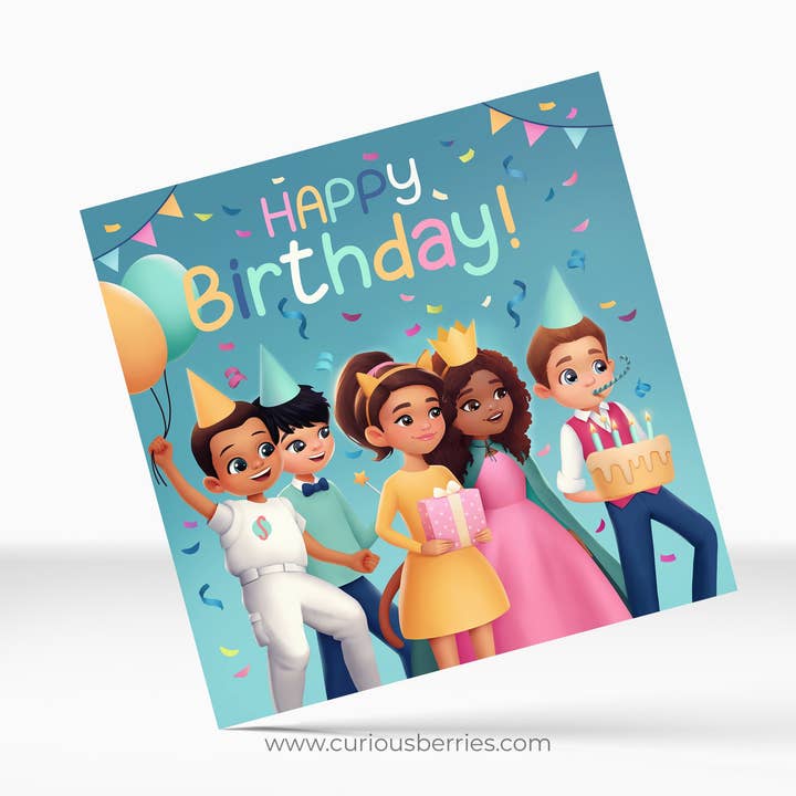 The Curious Berries Kids Birthday Card for wholesale by Curious Berries Ltd