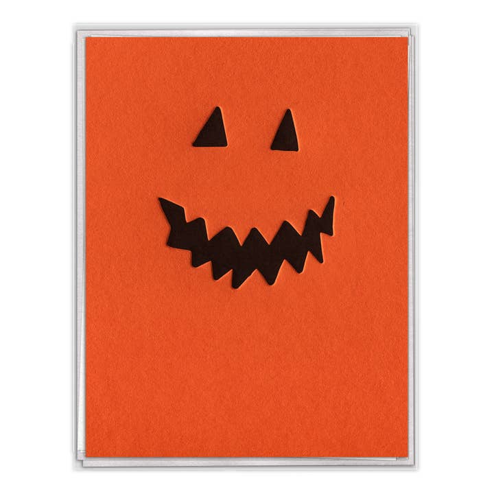 Cute Jack O Lantern Halloween Letterpress Card Boxed Set for wholesale by INK MEETS PAPER