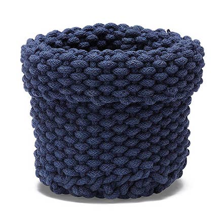 61001539 Aufbewahrungskorb Seil Medium 20x25 cm navy für den Großhandel von Etol