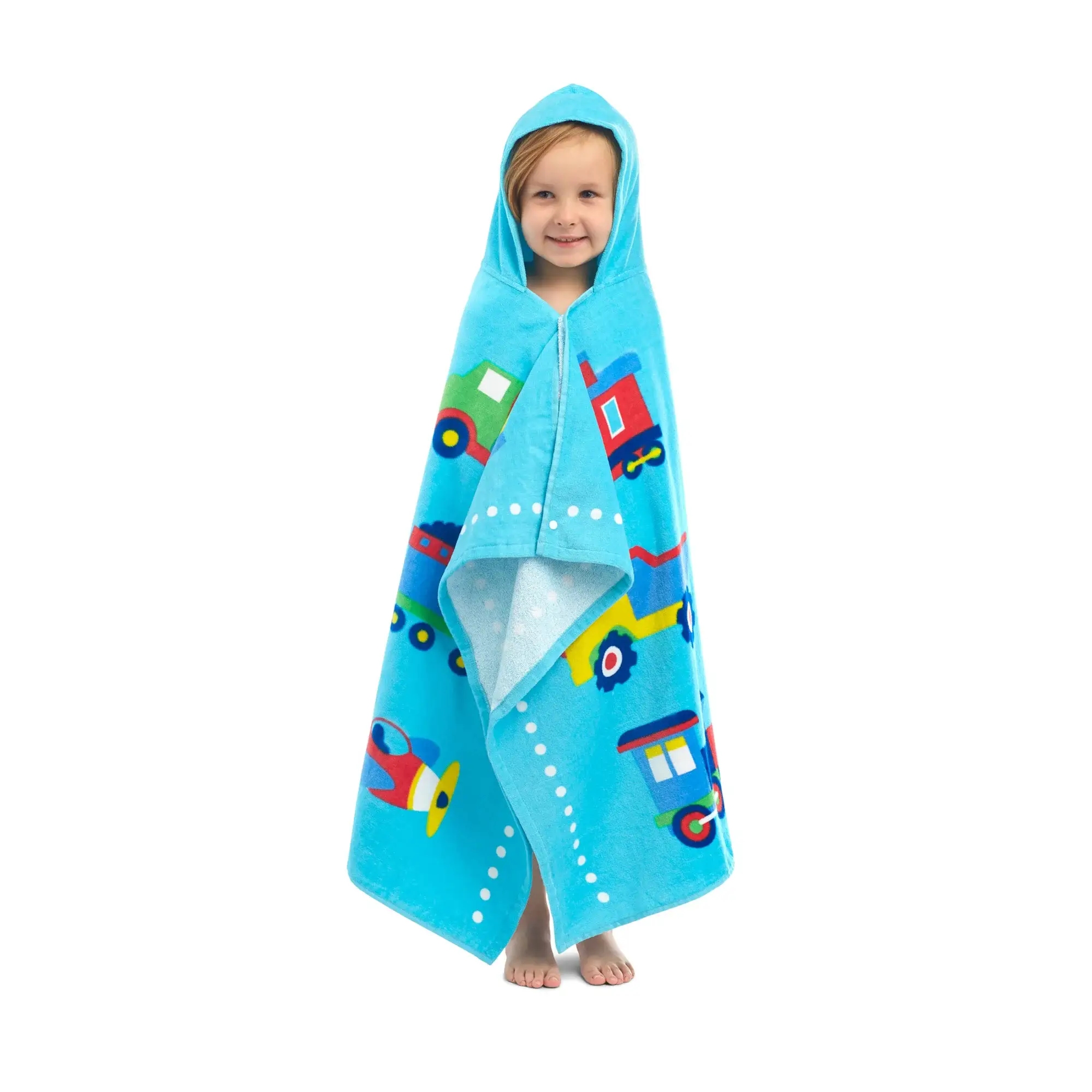 Wildkin - Wholesale Poncho Towel - Kids & Baby - Trains, Planes & Trucks Beach Poncho5