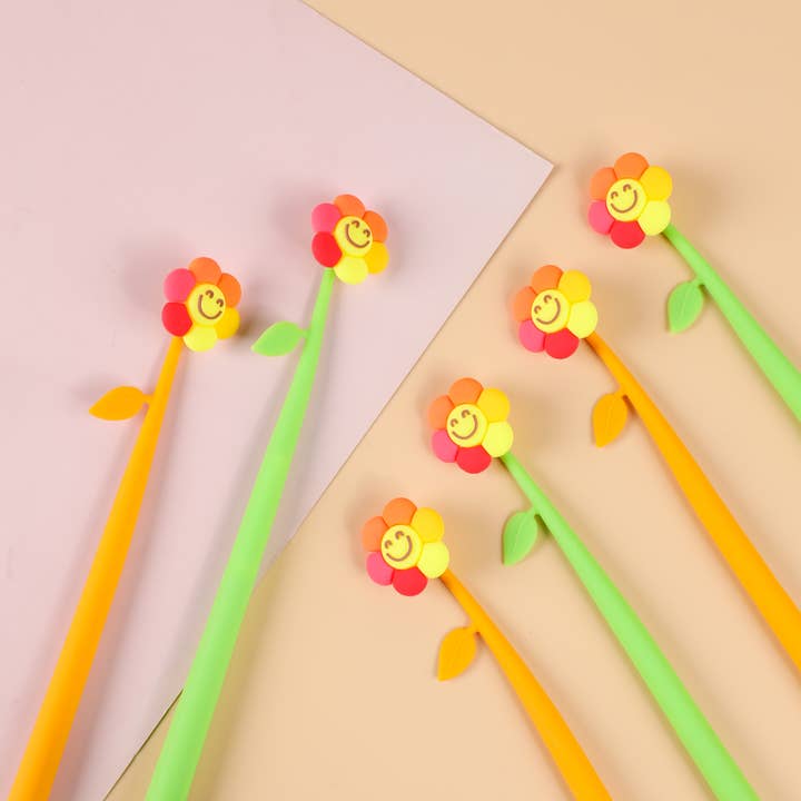 BCmini - Wholesale Pen - 22702 Happy Flower Wiggle Gel Pen-4811