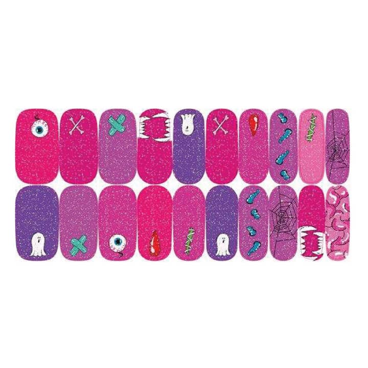 Ahh! Real Monsterz! Glitter Stick On Nails for wholesale by Neva Nude