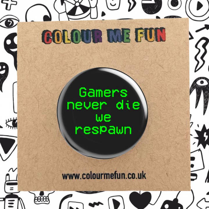 Pin Insignia de jugadores nunca mueren para venta al por mayor de Colour Me Fun
