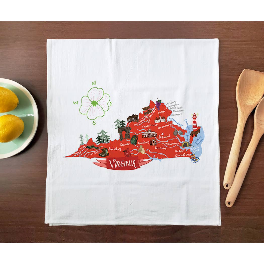 Allport Editions – Engroshandel Viskestykke – Hej USA håndklædeserie - ALLE 50 STATER HER!43