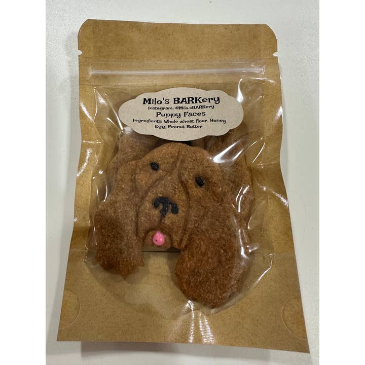 Cocker Spaniel Face Dog Treat - 2 Pack for wholesale by Milo's BARKery