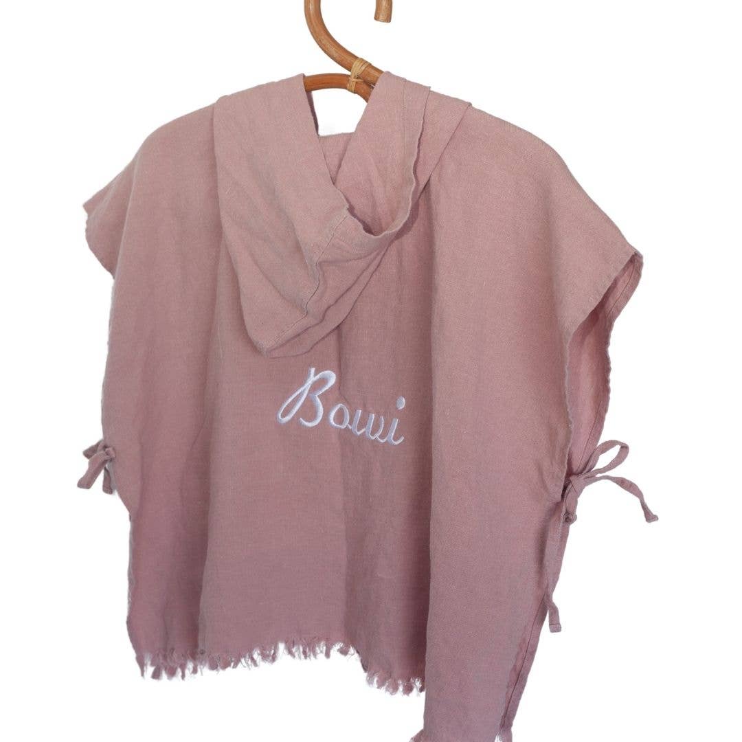 Anchor & Arrow - Wholesale Poncho Towel - Kids & Baby - Linen Hooded Poncho Towel - Blush2