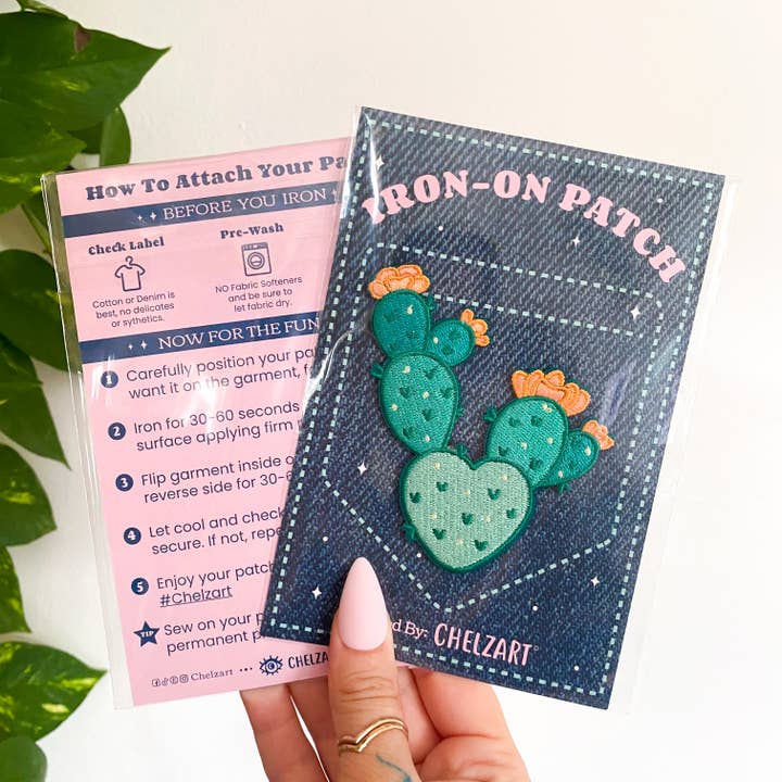 Chelzart - Wholesale Patch - Prickly Pear Cactus Embroidered Patch | Cactus Iron on Patch5