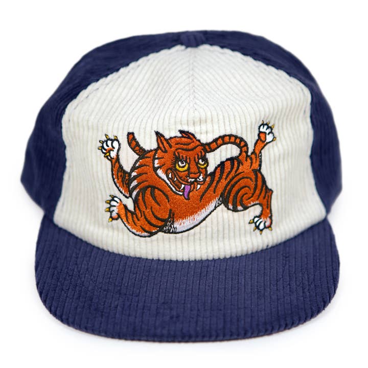 Happy Tiger Two-Tone Corduroy Hat for wholesale by Stuntin Goods